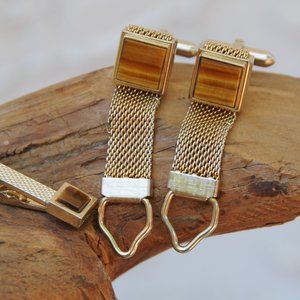 EUC Vintage Tie Tack and Cuff Links